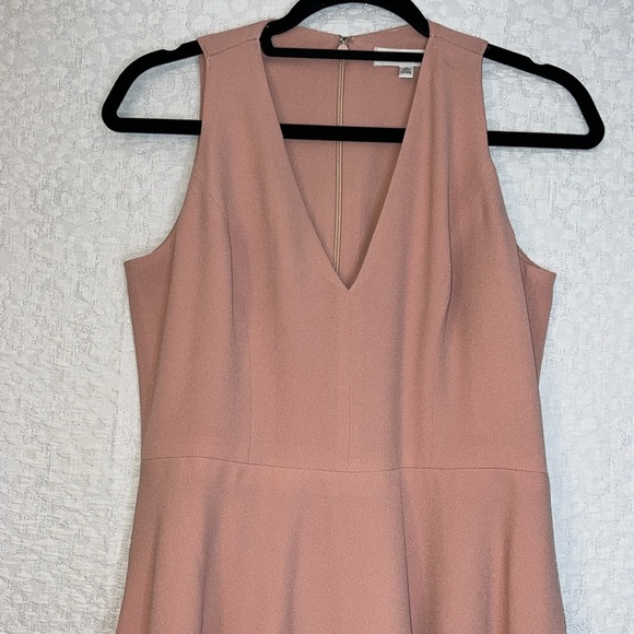 DRESS THE POPULATION CATALINA BLUSH CREPE COCKTAIL DRESS MEDIUM - Picture 5 of 16